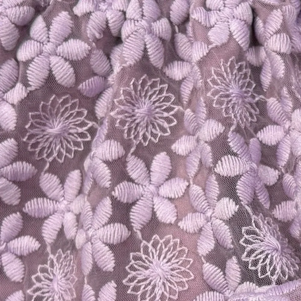 Gymboree Floral Lace Ruffle Cap Sleeve Baby Dress in Purple